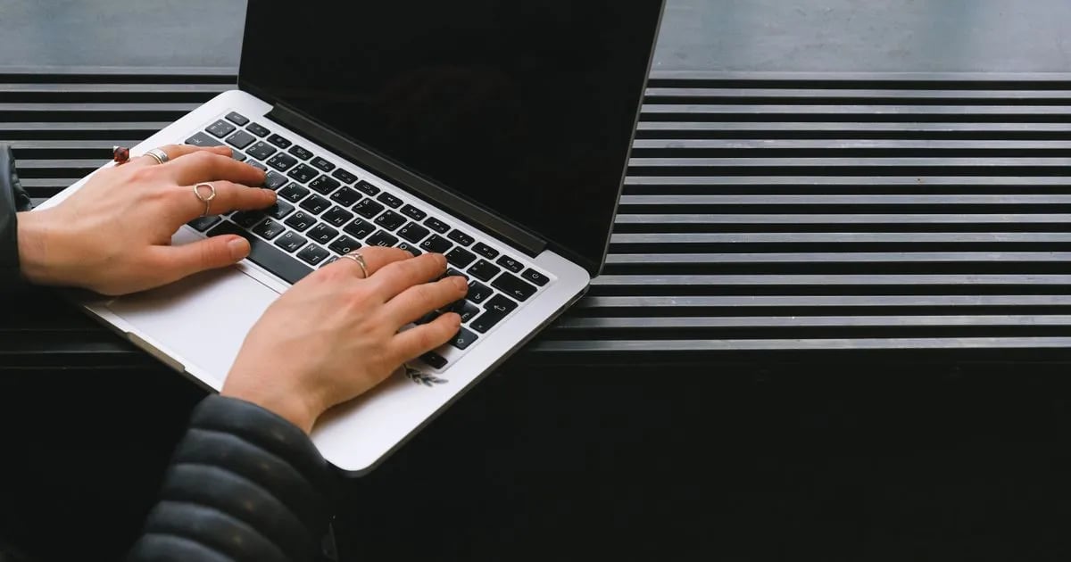 Freelancer working on a laptop